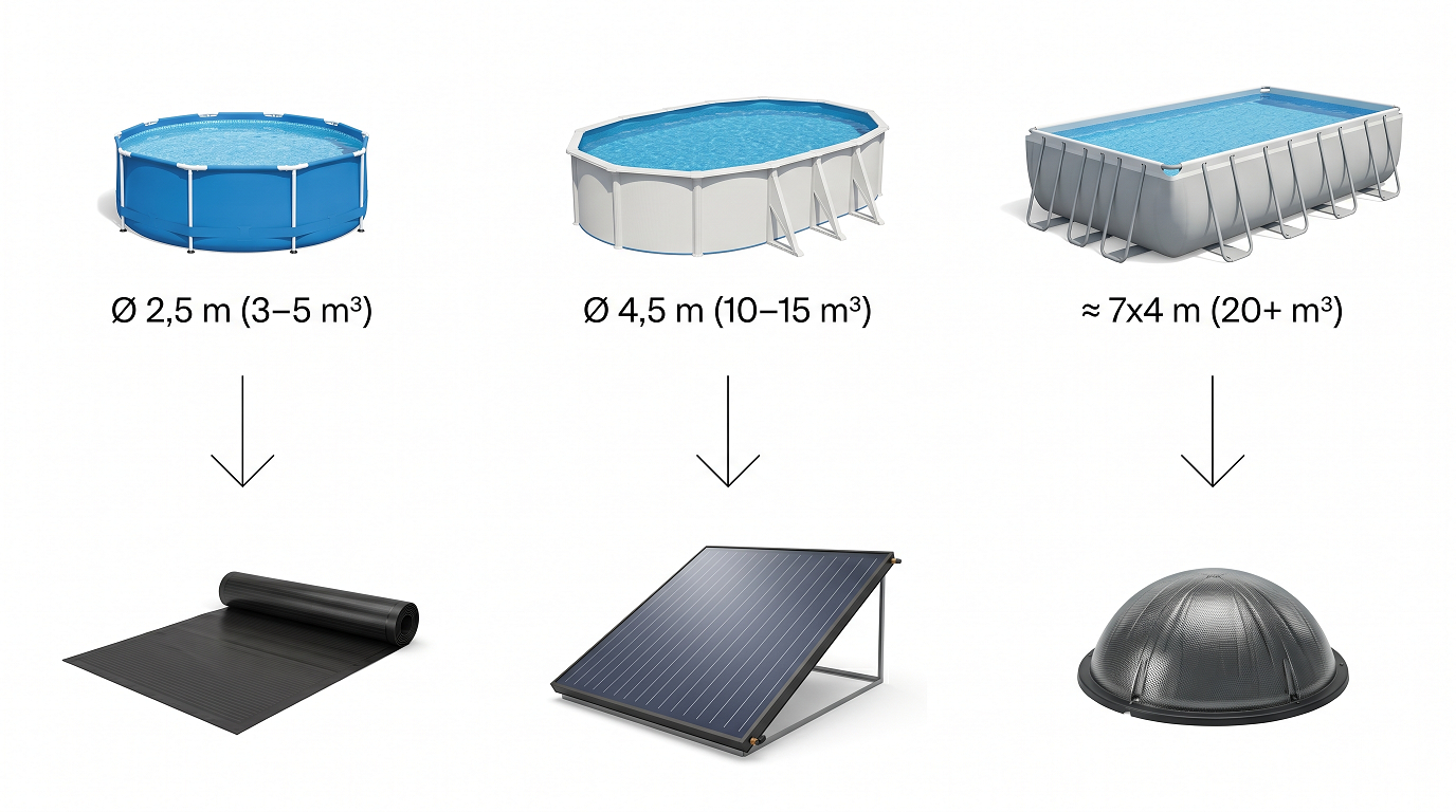 Entscheidungsdiagramm zur Auswahl der passenden Solar-Poolheizung