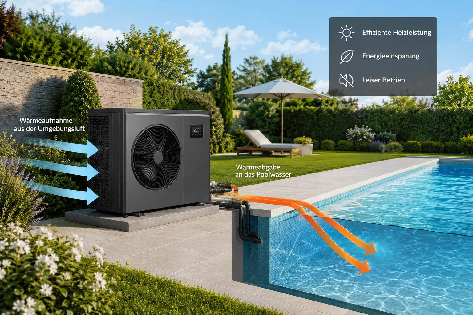 Effizientes Heizen für den Pool mit moderner Poolheizung