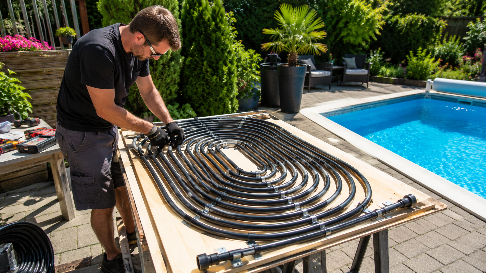 DIY Solar Poolheizung selber bauen